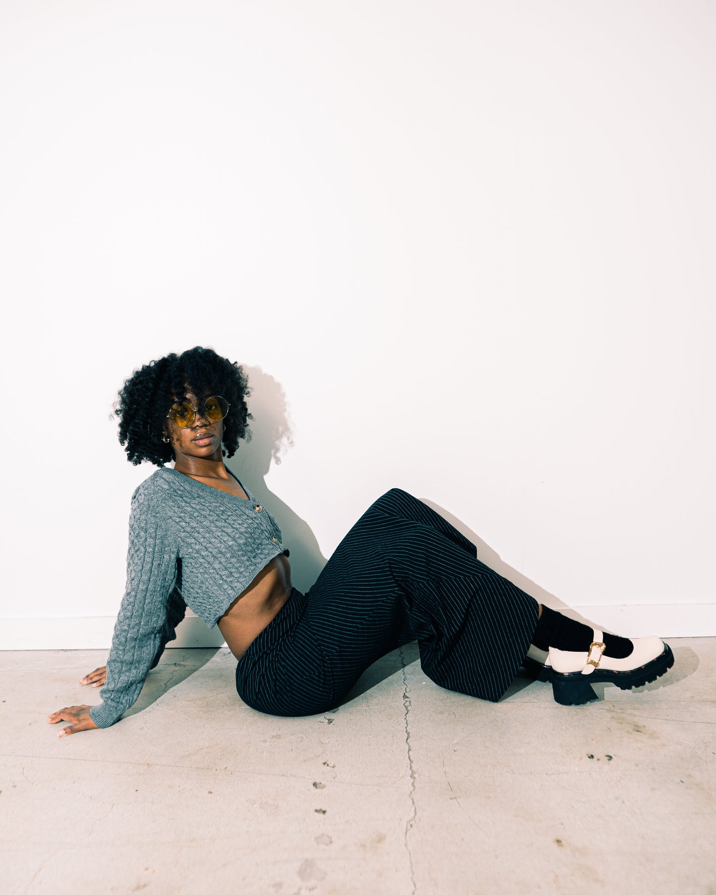 Fin Stripe Bias Cut Maxi Skirt