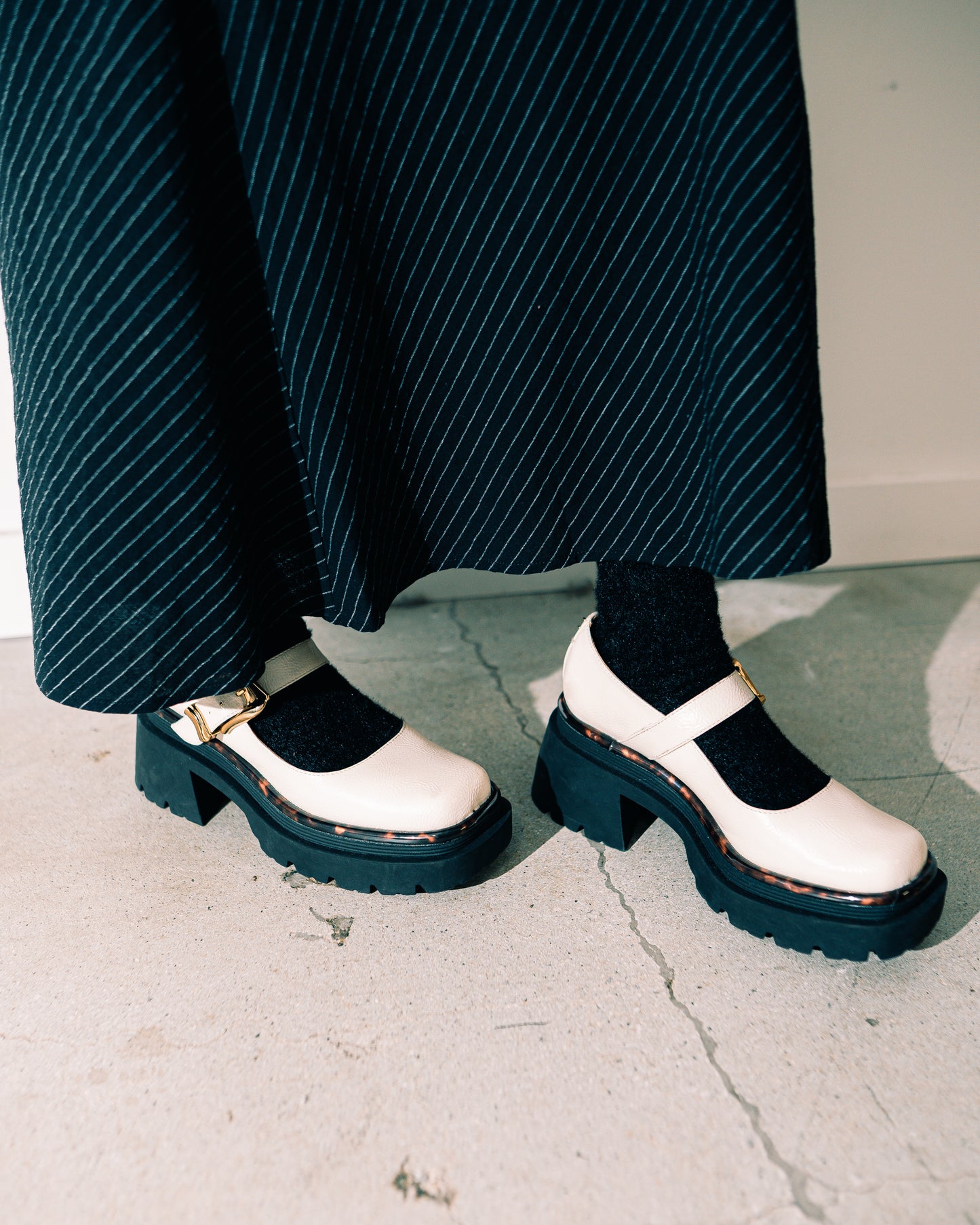 Fin Stripe Bias Cut Maxi Skirt