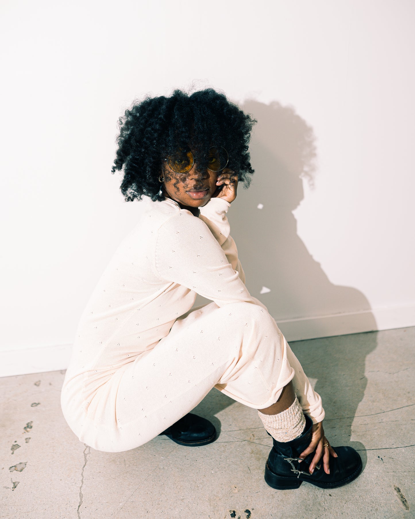 Speckled Cozy Cream Socks