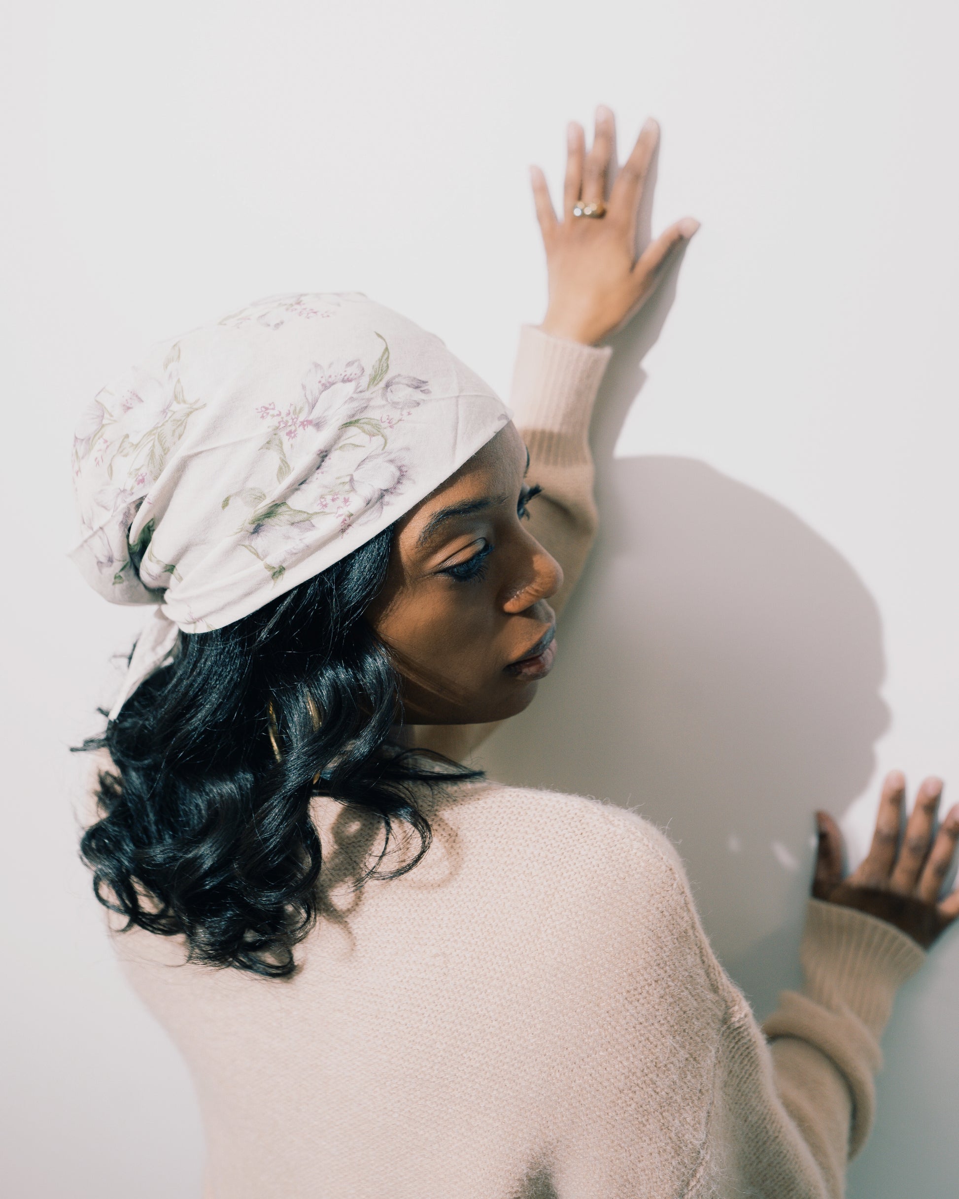 TMC Vintage Floral Ivory Scarf 3