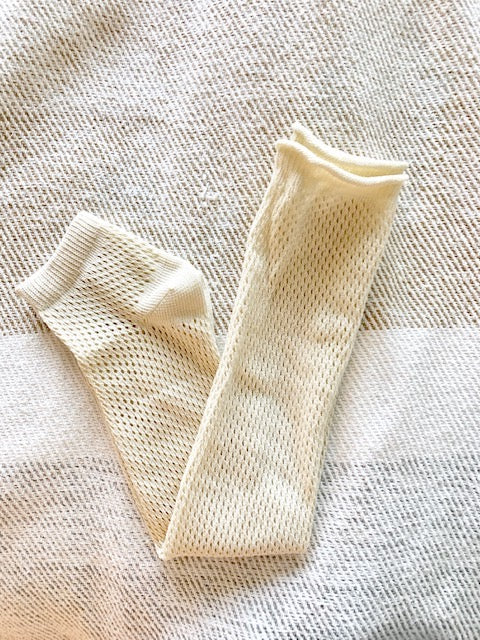 Waffle Knit Eccru Warmers