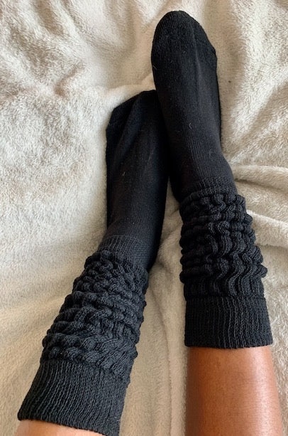 Noir Slouch Socks