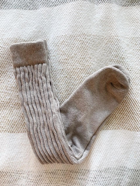 Almond Latte Slouch Socks