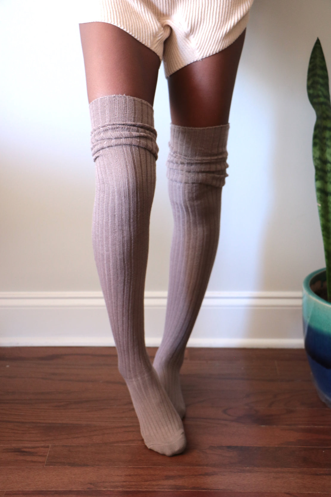 Over The Moon Mocha Socks