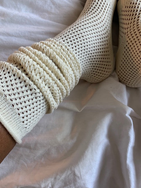 Waffle Knit Eccru Warmers